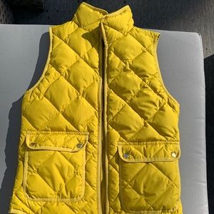 J.Crew Mustard color vest 70% down, XXS